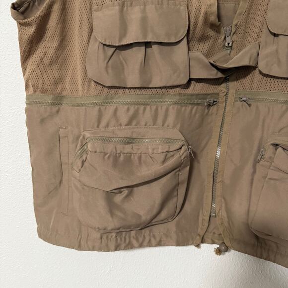 Humvee Men's Tan Brown Combat Hunting Cargo Utility Vest Size 3XL - Picture 6 of 14